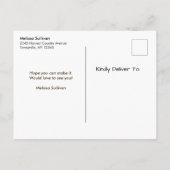 Chipmunk en Pomkins Herfst RusticSTD Aankondigingskaart (Achterkant)