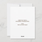 Chipmunk en pompoenen Herfst rustieke Thanksgiving Feestdagenkaart (Achterkant)