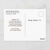 Chipmunk en Pumpkins Herfst Rustic Hartelijk dank Briefkaart (Achterkant)