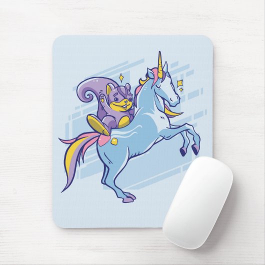 Chipmunk en Unicorn, Magische Vrienden Muismat (Met muis)