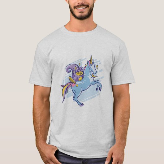 Chipmunk en Unicorn, Magische Vrienden T-shirt (Voorkant)