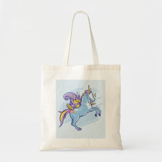 Chipmunk en Unicorn, Magische Vrienden Tote Bag (Voorkant)