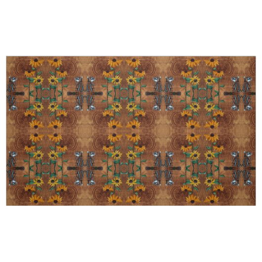 Chipmunk en zonnebloemen stof (Fat Quarter)
