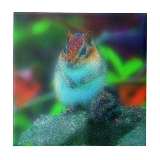 Chipmunk Fantasy Animal Tegeltje (Voorkant)