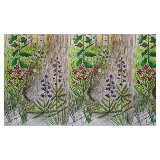 Chipmunk Forest Stof (Fat Quarter)