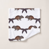 Chipmunk Frenzy Bathroom Towel Set Bad Handdoek (Wasdoekje)
