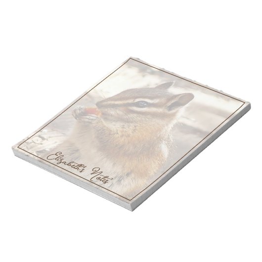 Chipmunk gepersonaliseerd notitieblok (Linkerzijde)