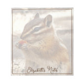 Chipmunk gepersonaliseerd notitieblok (Voorkant)