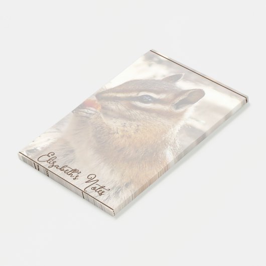 Chipmunk gepersonaliseerd post-it® notes (Schuin)