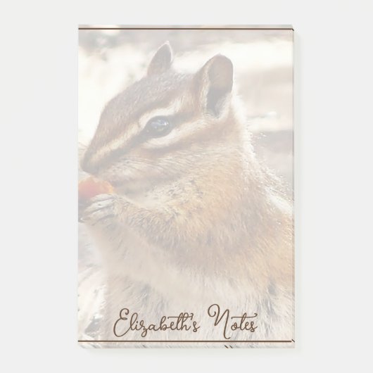 Chipmunk gepersonaliseerd post-it® notes (Voorkant)