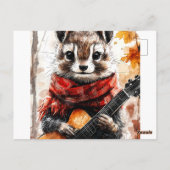 Chipmunk Guitar Melody Briefkaart (Achterkant)