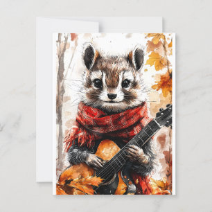 Chipmunk Guitar Melody Briefkaart