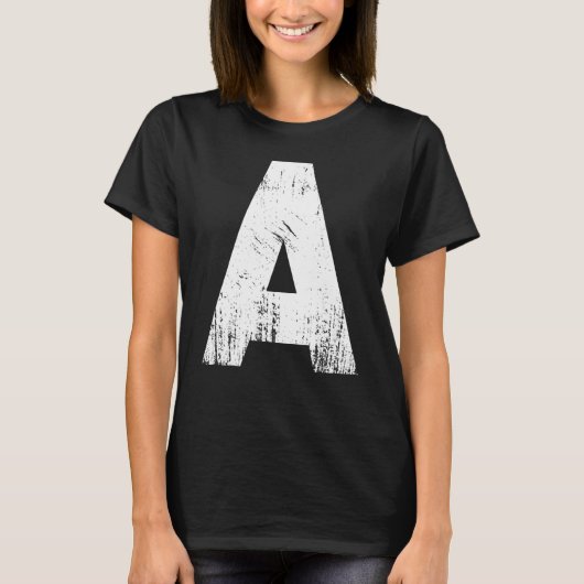 Chipmunk Halloween Carnival Costuum Letter A Red V T-shirt (Voorkant)