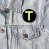 Chipmunk Halloween Carnival Group Costume Letter Ronde Button 5,7 Cm (In situ)