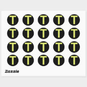 Chipmunk Halloween Carnival Group Costume Letter Ronde Sticker (Vel)