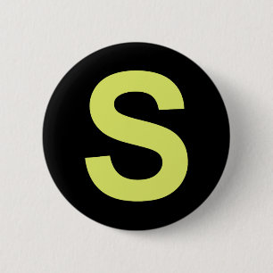 Chipmunk Halloween Carnival Group Costume Letter S Ronde Button 5,7 Cm
