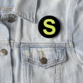 Chipmunk Halloween Carnival Group Costume Letter S Ronde Button 5,7 Cm (In situ)
