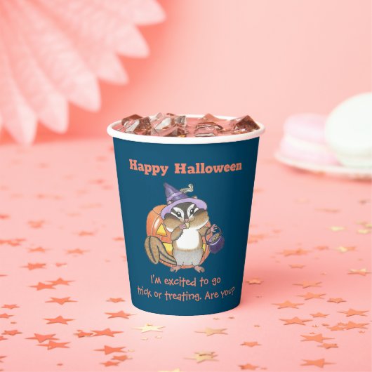 Chipmunk Halloween papieren beker (Insitu)