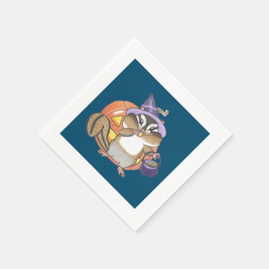 Chipmunk Halloween papieren servetten (Hoek)