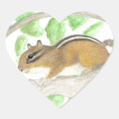 Chipmunk Hart Sticker (Voorkant)