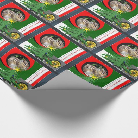 Chipmunk Holiday Cadeaupapier (Hoek)