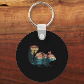 Chipmunk Hunting Hiking Outdoor Camping Forest Men Sleutelhanger (Voorkant)