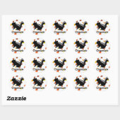 Chipmunk illustration (12) Black Ronde Sticker (Vel)