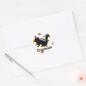 Chipmunk illustration (12) Black Ronde Sticker (Envelop)