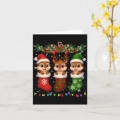 Chipmunk In Christmas Socks Lights Chipmunk Xmas L Kaart (Gele Bloem)