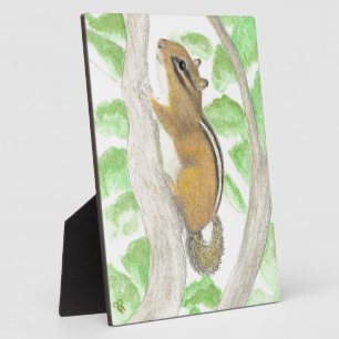 Chipmunk in de Apple Tree Fotoplaat