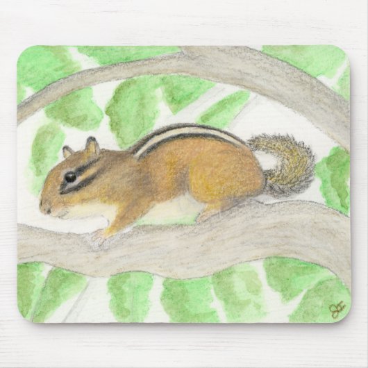Chipmunk in de Apple Tree Muismat (Voorkant)