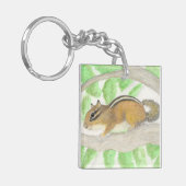 Chipmunk in de Apple Tree Sleutelhanger (Voorkant Links)