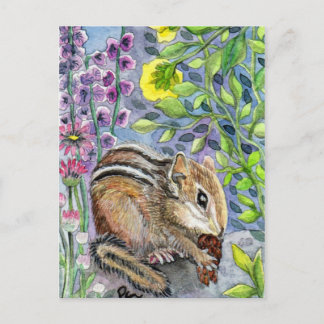 Chipmunk in de tuin briefkaart