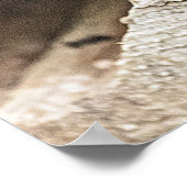 Chipmunk in een houten stapel poster (Hoek)