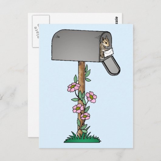 Chipmunk in een postbus briefkaart (Voorkant / Achterkant)