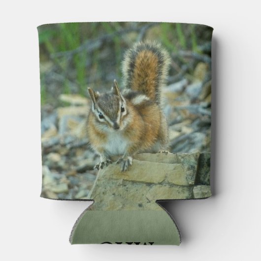 Chipmunk in Glacier National Park Blikjeskoeler (Achterkant)