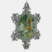 Chipmunk in Glacier National Park Tin Sneeuwvlok Ornament (Links)