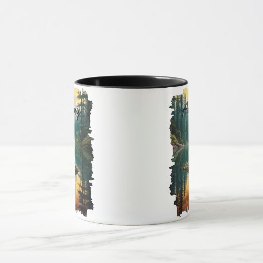 Chipmunk in het Log Lake Reflection meer Mok (Midden)