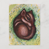 Chipmunk in het voorjaar briefkaart (Voorkant)