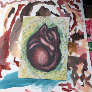 Chipmunk in het voorjaar briefkaart