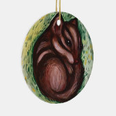 Chipmunk in Spring Keramisch Ornament (Rechts)