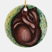 Chipmunk in Spring Keramisch Ornament (Achterkant)