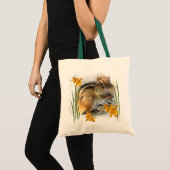 Chipmunk in Springtime Tote Bag (Voorkant (product))