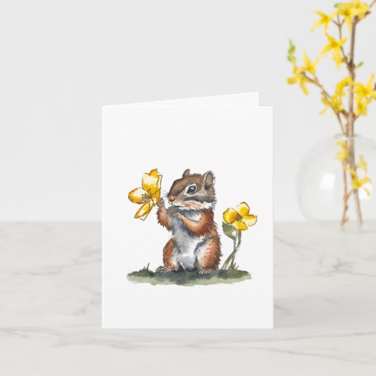  chipmunk kaart (Gele Bloem)