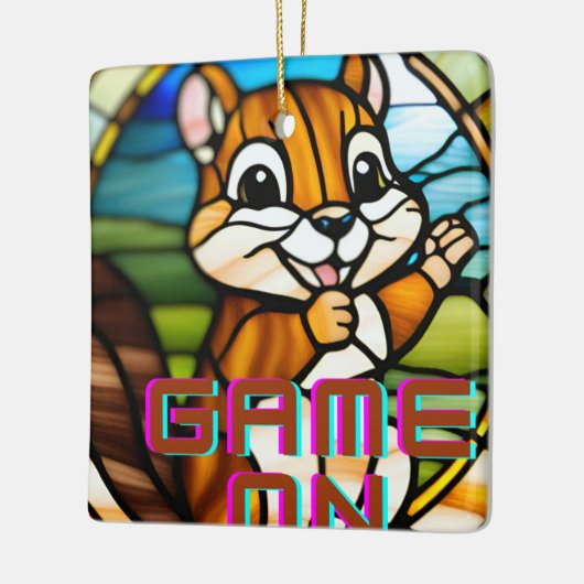 Chipmunk Keramisch Ornament (Links)