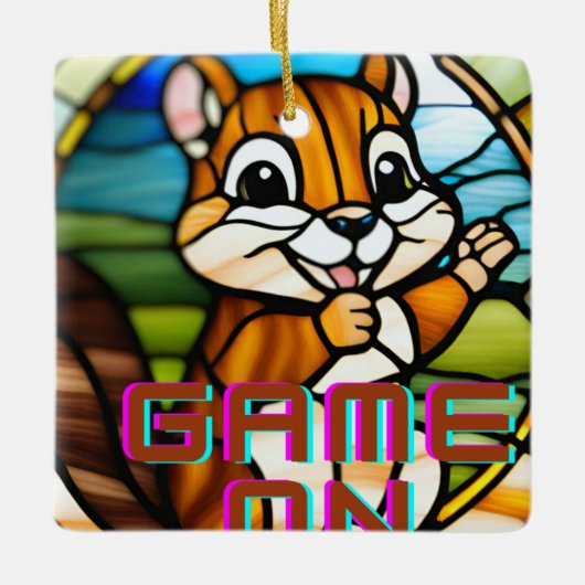Chipmunk Keramisch Ornament (Voorkant)