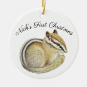 Chipmunk keramisch Ornament (Voorkant)