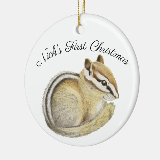 Chipmunk keramisch Ornament (Links)