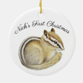 Chipmunk keramisch Ornament (Achterkant)