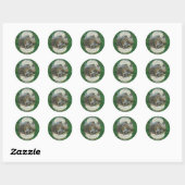 Chipmunk kerstartikelen ronde sticker (Vel)